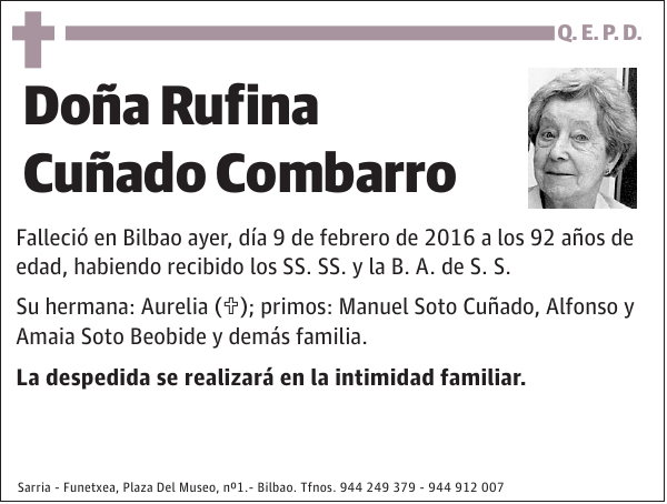 Rufina Cuñado Combarro