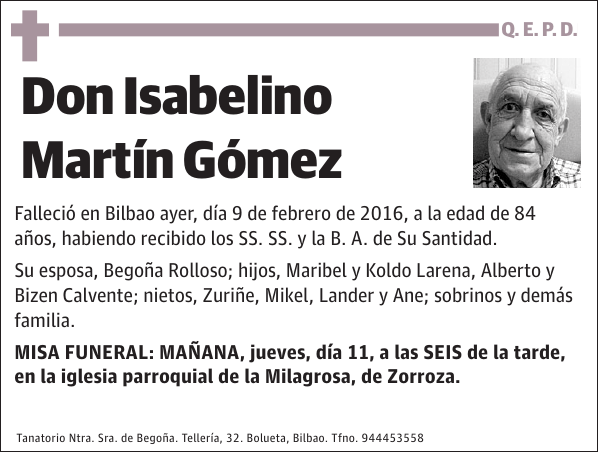 Isabelino Martín Gómez