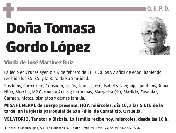 Tomasa Gordo López