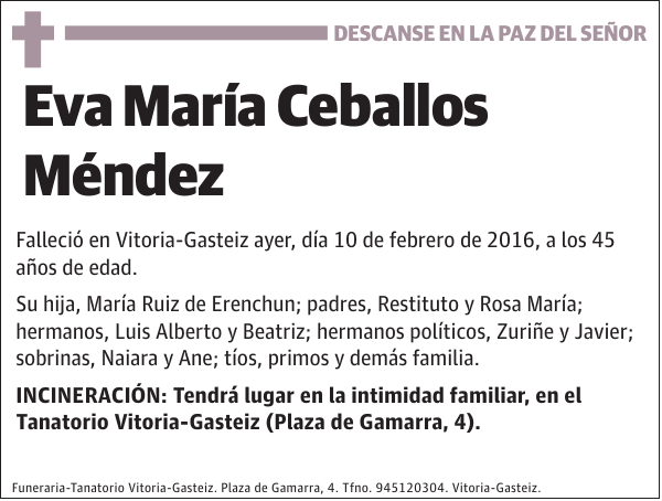 Eva María Ceballos Méndez