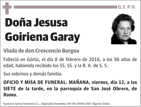 Jesusa Goiriena Garay