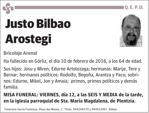 Justo Bilbao Arostegi