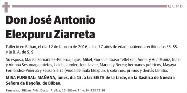 José Antonio Elexpuru Ziarreta