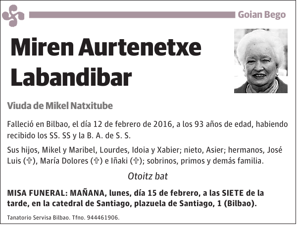 Miren Aurtenetxe Labandibar