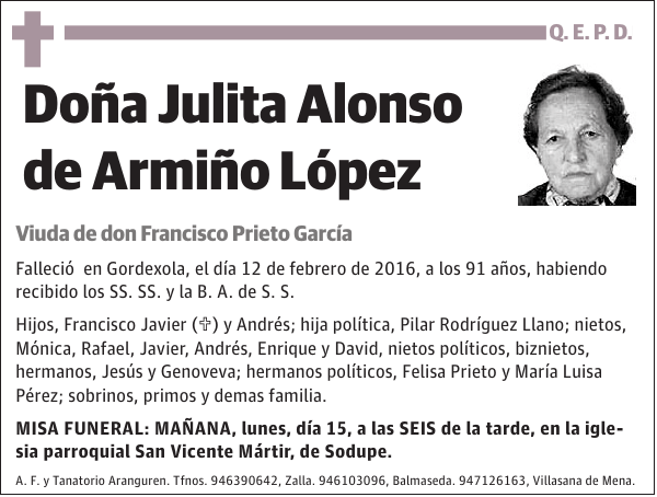 Julita Alonso de Armiño López