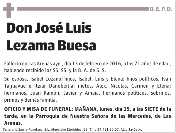 José Luis Lezama Buesa