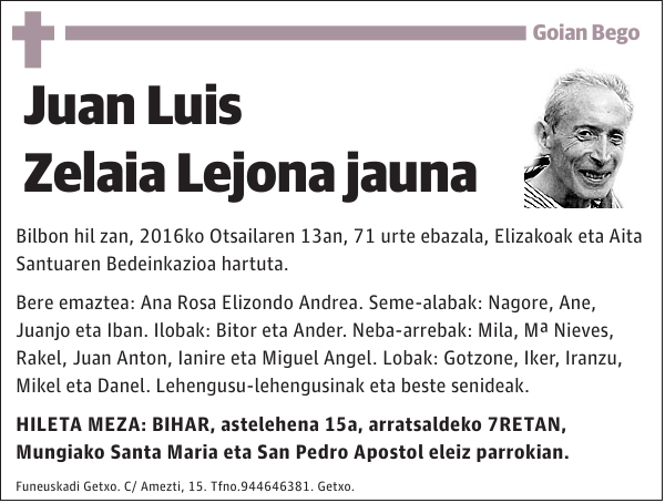 Juan Luis Zelaia Lejona