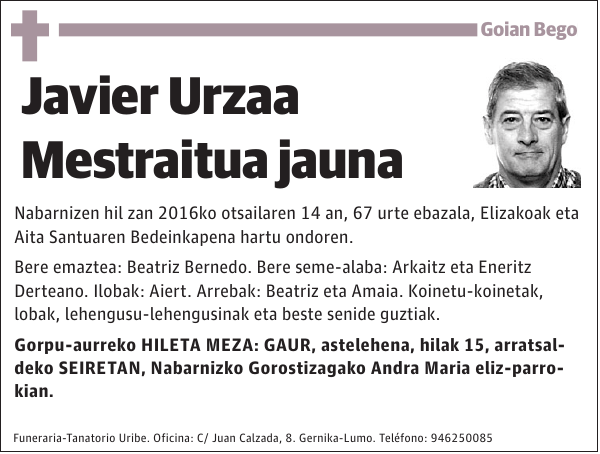 Javier Urzaa Mestraitua