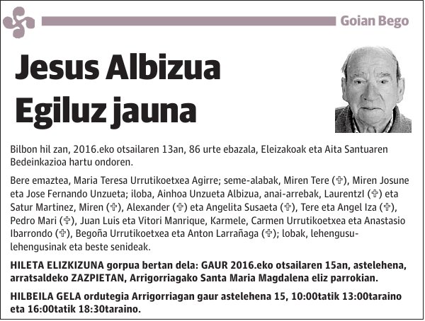 Jesus Albizua Egiluz