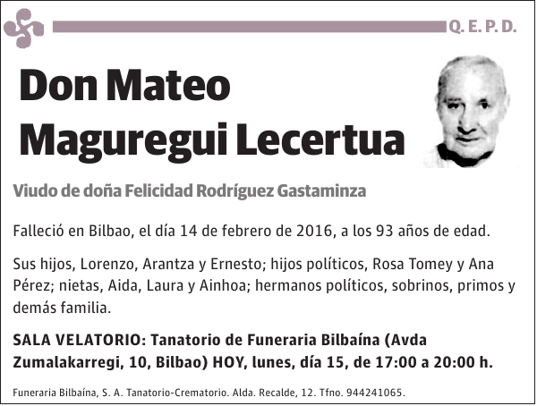 Mateo Maguregui Lecertua