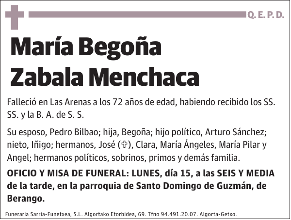 María Begoña Zabala Menchaca