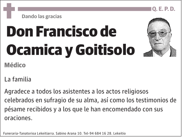 Francisco de Ocamica y Goitisolo