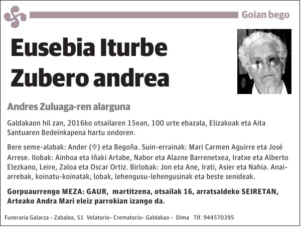 Eusebia Iturbe Zubero