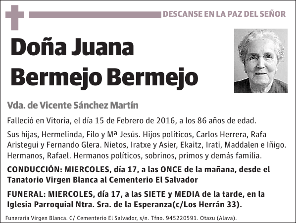 Juana Bermejo Bermejo