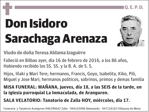 Isidoro Sarachaga Arenaza