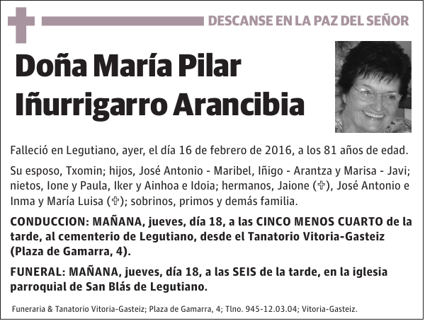 María Pilar Iñurrigarro Arancibia