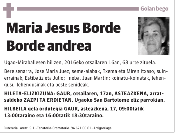 Maria Jesus Borde Borde