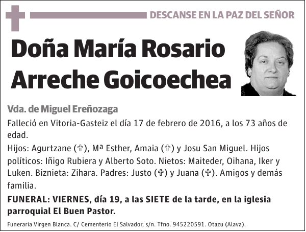 María Rosario Arreche Goicoechea