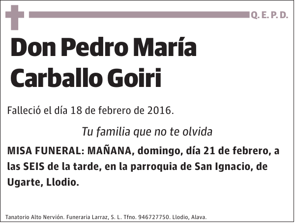 Pedro María Carballo Goiri