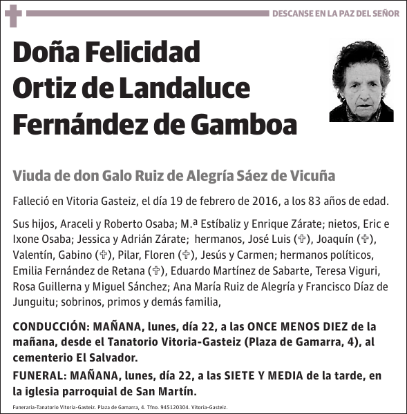 Felicidad Ortiz de Landaluce