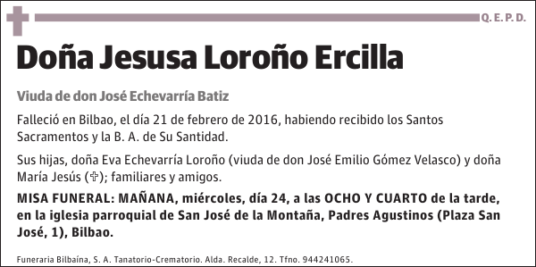 Jesusa Loroño Ercilla