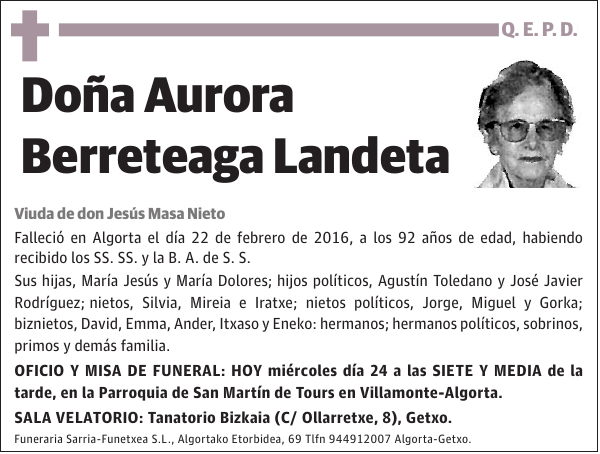 Aurora Berreteaga Landeta