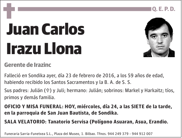 Juan Carlos Irazu Llona