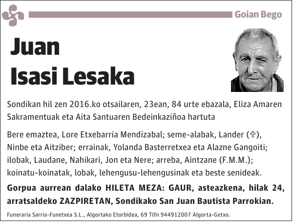 Juan Isasi Lesaka