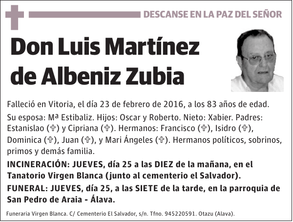 Luis Martínez de Albeniz Zubia