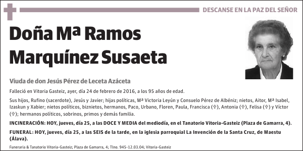 Mª Ramos Marquínez Susaeta