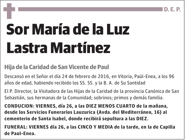 María de la Luz Lastra Martínez