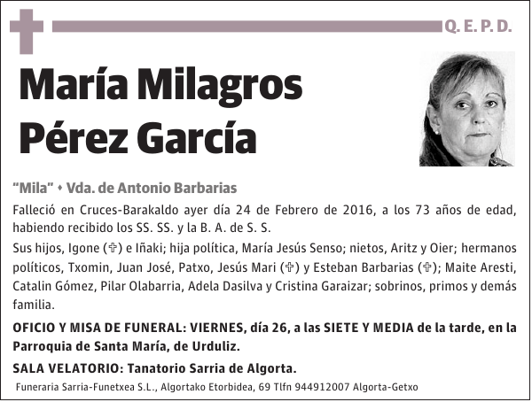 María Milagros Pérez García