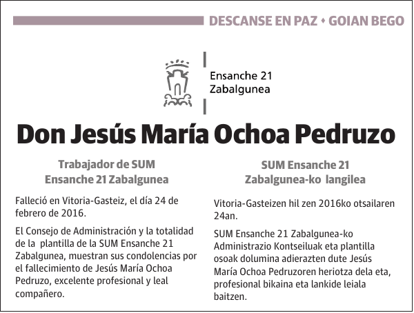 Jesús María Ochoa Pedruzo