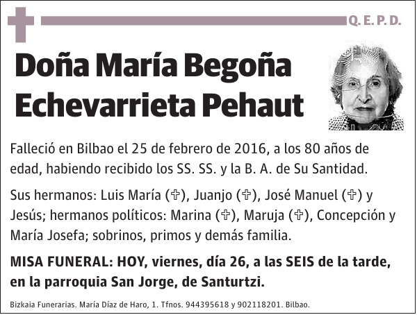 María Begoña Echevarrieta Pehaut