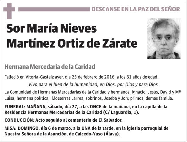 María Nieves Martínez Ortiz de Zárate