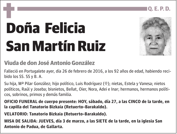 Felicia San Martín Ruiz