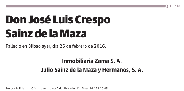 José Luis Crespo Sainz de la Maza