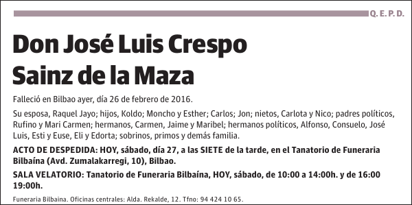 José Luis Crespo Sainz de la Maza