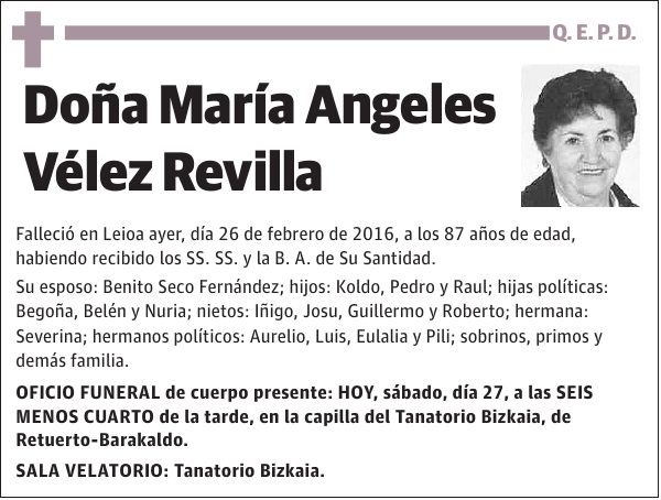 María Angeles Vélez Revilla