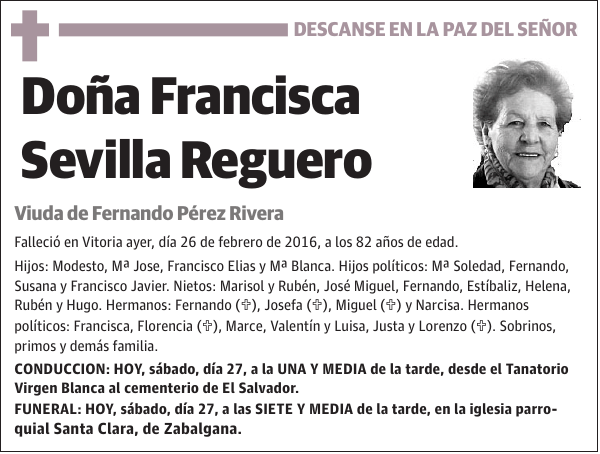 Francisca Sevilla Reguero