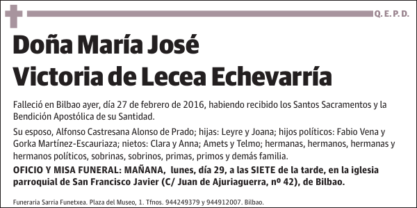 María José Victoria de Lecea Echevarría