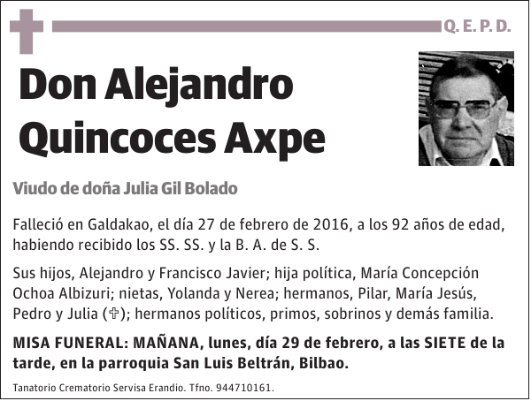 Alejandro Quincoces Axpe