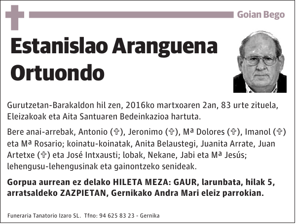 Estanislao Aranguena Ortuondo