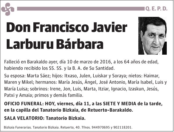 Francisco Javier Larburu Bárbara