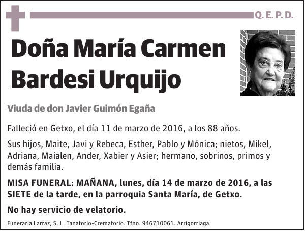 María Carmen Bardesi Urquijo