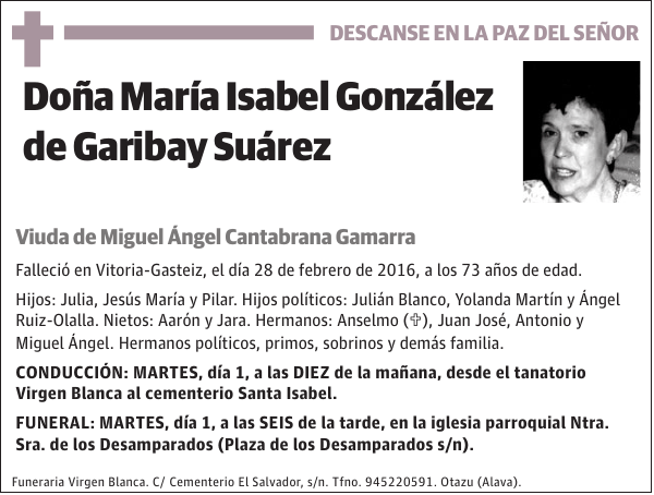 María Isabel González de Garibay Suárez