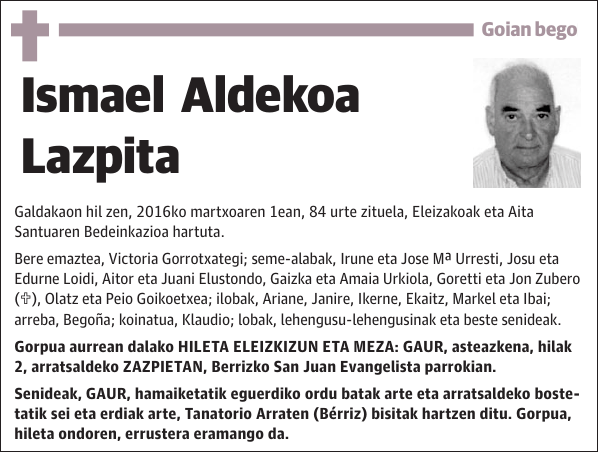 Ismael Aldekoa Lazpita