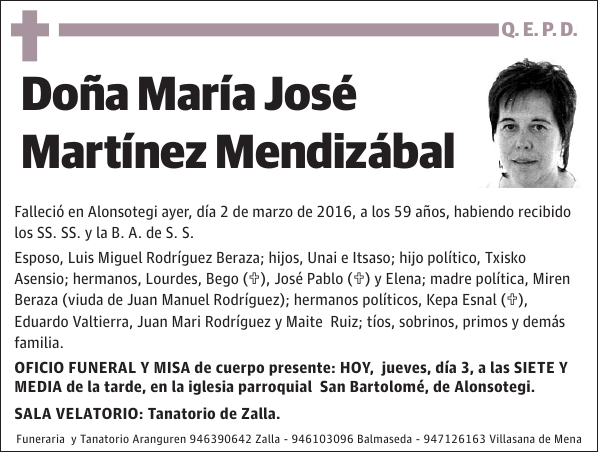 María José Martínez Mendizábal