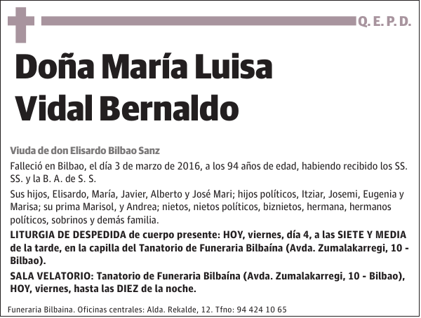 María Luisa Vidal Bernaldo