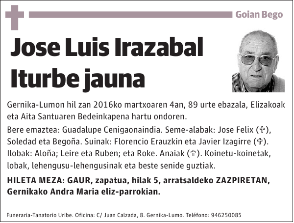 Jose Luis Irazabal Iturbe